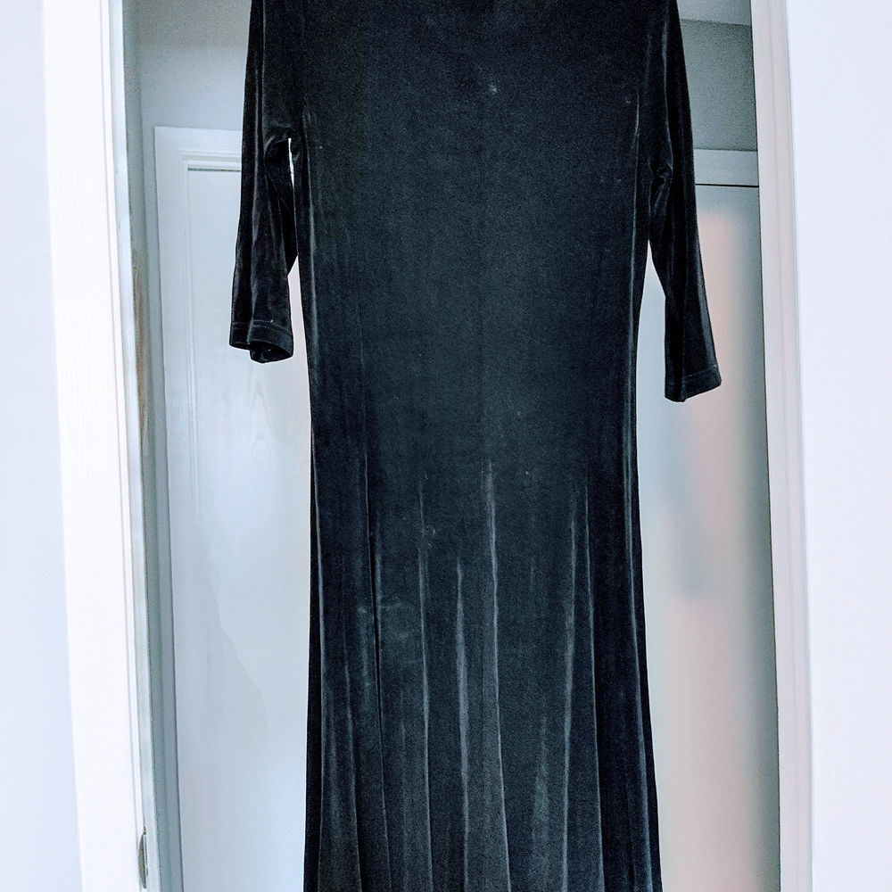 Medium -Kiara Black Sheath Midi Dress-Easy care